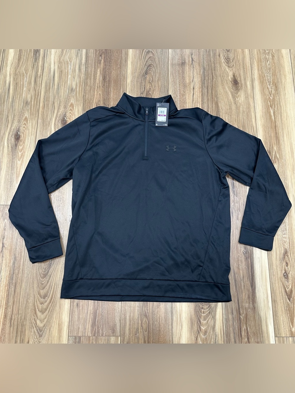 New Under Armour Fleece 1/4 Zip Pullover, Black, 2XL